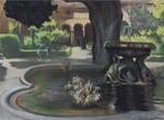 Stabrowski, Kazimierz - The Courtyard with the Fountain 