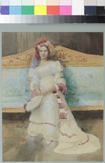 Wisel, Emil Oskarovich - Portrait of the singer Alexandra Panaeva-Kartseva as Tatyana in the opera Eugene Onegin by P. Tchaikovsky