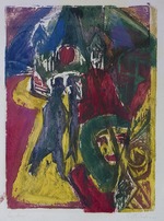 Kirchner, Ernst Ludwig - Street with Cocotte. Berlin Street Scene