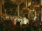 Menzel, Adolph Friedrich, von - The Coronation of William I as King of Prussia at Königsberg Castle in 1861