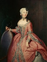 Pesne, Antoine - Portrait of Louisa Ulrika of Prussia (1720-1782) with a mask in her hand