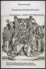 Wolgemut, Michael - Meeting between Pope Pius II and Frederick III, Emperor of Germany (from the Schedel's Chronicle of the World)