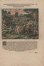 Bry, Theodor de - Slaves attempt to overcome their Spanish owners, but are captured and hanged from trees