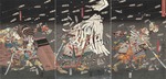 Kuniyoshi, Utagawa (Ichiyusai) - The last stand of the Kusunoki at Shijonawate (Nanke yushi shijonawate nite uchijini)
