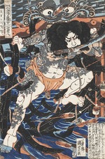 Kuniyoshi, Utagawa (Ichiyusai) - Rorihakucho Chojun, from the series 108 Heroes of the Water Margin