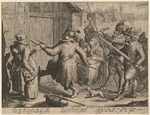 Bolswert, Boetius Adamsz - Spanish Soldiers forcing their way into a cottage. From the Series Boereverdriet (Horrors of War to the Peasants)