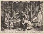Bolswert, Boetius Adamsz - Rich society eating. From the Series Boereverdriet (Horrors of War to the Peasants)