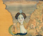 Somov, Konstantin Andreyevich - Young lady with a garden beyond 