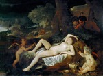 Poussin, Nicolas - Resting Venus with cupid