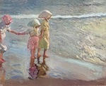Sorolla y Bastida, Joaquín - The three sisters on the beach