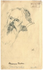 Moser, Koloman - Portrait of Hermann Bahr (1863-1934)