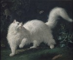 Bachelier, Jean-Jacques - Angora cat chasing a butterfly