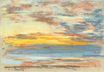 Boudin, Eugène-Louis - Coastline and sky