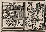 Anonymous - Combing, spinning and weaving of wool. From Speculum Vitae Humanae by Rodericus Zamorensis
