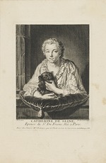 Fessard, Étienne - Portrait of the actress Madame Quinault-Dufresne (1705-1767) 