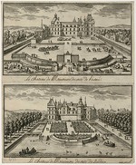 Anonymous - View of the Château de Maintenon from the entrance and from the garden