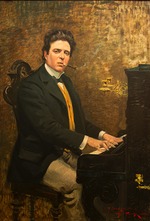 Tommasi, Angiolo - Portrait of the Composer Pietro Mascagni (1863-1945)