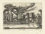 Cleve, Hendrik van, III - View of the ruins of the Baths of Diocletian from the side with two men playing croquet in the foreground
