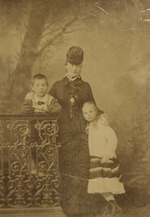 Anonymous - Princess Ekaterina Mikhailovna Yurievskaya (1847-1922) with children Georgy and Olga