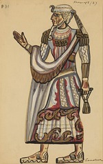 Sudeykin, Sergei Yurievich - Priest. Costume design for the opera Die Zauberflöte by Wolfgang Amadeus Mozart