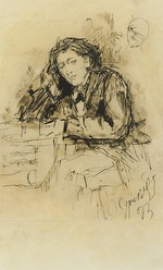 Surikov, Vasili Ivanovich - Portrait of the composer Anton Rubinstein (1829-1894)