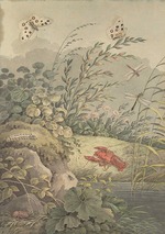 Zingg, Adrian - Piece of water with crab, butterflies, dragonflies and sea-buckthorn