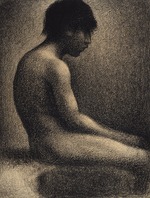 Seurat, Georges Pierre - Seated Nude. Study for Une Baignade