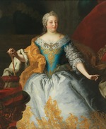 Mijtens (Meytens), Martin van, the Younger - Portrait of Empress Maria Theresia (1717-1780), Queen of Hungary and Bohemia, with the Bohemian crown and the archducal crown