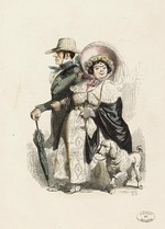 Grandville, Jean-Jacques - A Rentier and his wife