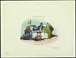 Grandville, Jean-Jacques - Les Métamorphoses du jour. L'attente d'un convive (The Metamorphoses of the day. Waiting for the guest)