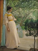 Ring, Laurits Andersen - In the garden door. The artist's wife
