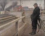 Ring, Laurits Andersen - Waiting for the Train. Level Crossing by Roskilde Highway