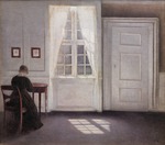Hammershøi, Vilhelm - Interior in Strandgade, Sunlight on the Floor