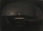 Hammershøi, Vilhelm - Interior. Artificial Light (Interiør. Kunstigt lys) 