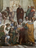 Raphael (Raffaello Sanzio da Urbino) - The School of Athens. Detail. (Fresco in Stanza della Segnatura)
