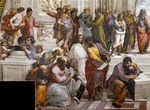 Raphael (Raffaello Sanzio da Urbino) - The School of Athens. Detail. (Fresco in Stanza della Segnatura)