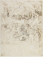 Leonardo da Vinci - Study for the Adoration of the Magi