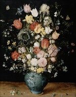 Brueghel, Jan, the Elder - Flowers in blue vase