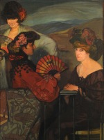 Zuloaga y Zabaleto, Ignacio - Spanish women and an English woman on the balcony