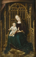 Master of the Magdalen Legend - The Virgin and child enthroned 