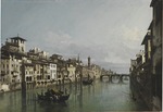 Bellotto, Bernardo - The Arno between the Ponte Vecchio and Ponte Santa Trinità, Florence