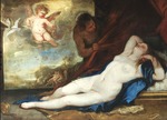 Giordano, Luca - Sleeping Venus, Amor and Satyr