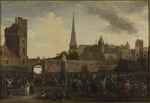Minderhout, Hendrik van - The Vismarkt in Antwerp 