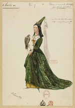 Lormier, Paul - Isabelle de Bavière. Costume design for the opera Charles VI by Fromental Halévy