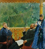 Kustodiev, Boris Michaylovich - Family portrait (Portrait of the Polenow family)