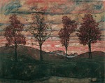 Schiele, Egon - Four Trees