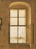 Friedrich, Caspar David - View from the window of the artist's studio, right window