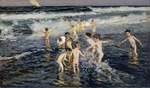 Sorolla y Bastida, Joaquín - Bañar a los niños