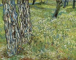 Gogh, Vincent, van - Tree trunks in the grass 