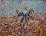 Gogh, Vincent, van - Two Peasants Digging (after Millet)